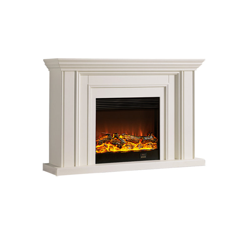 Meuble télé American Fireplace, Ivoire ivoire