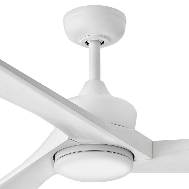 Sculpt 60'' Ceiling Fan with LED Lights, White, White