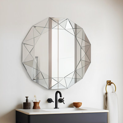 Schlesinger Frameless 39" Wide Wall Mirror