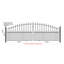 Pinkley Spear Top Arched Metal Driveway Gate 125cm High-419511032