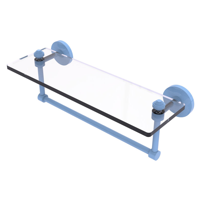 Southbeach with Towel Bar, Flat Troll Blue, 5" H x 16" W x 5" D