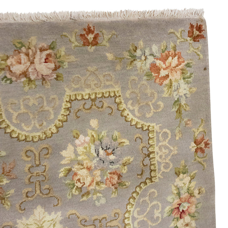 Handmade Silk and Wool Area Rug