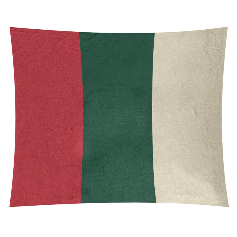 Tapisserie de polyester Minnesota, Rouge Iron Range / vert forêt / blé du Minnesota, H 88 po x l 104 po