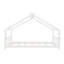 Lit pour enfant avec toit, structure en bois de pin - conception de maisonnette amusante, espace de sommeil sécuritaire-117496665-117496666