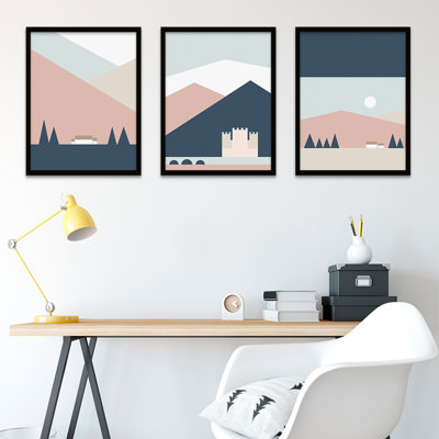 Highlands Eilean Donan Bonnie Scotland - 3 Piece Print Set
