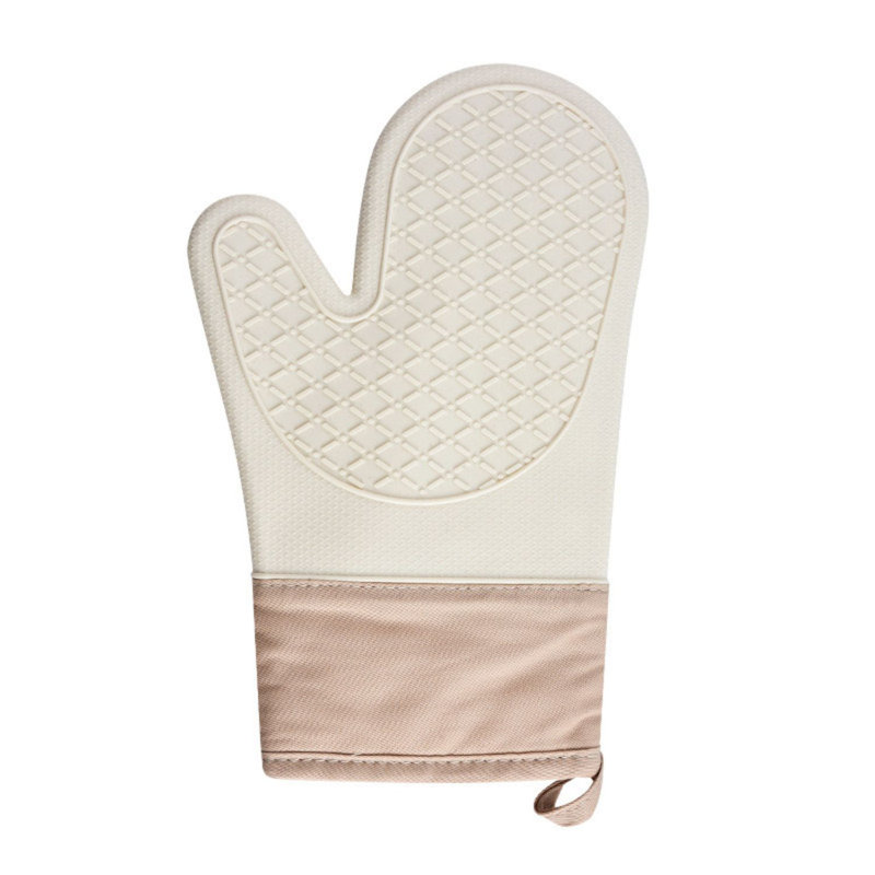 Chauffer les gants de cuisson en silicone antidérapants 1 pièce, Blanc
