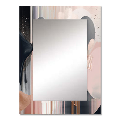 Whispers Of Marble II - Marble Decorative Wall Mirror, Gray Mirror, Printed Metal Art