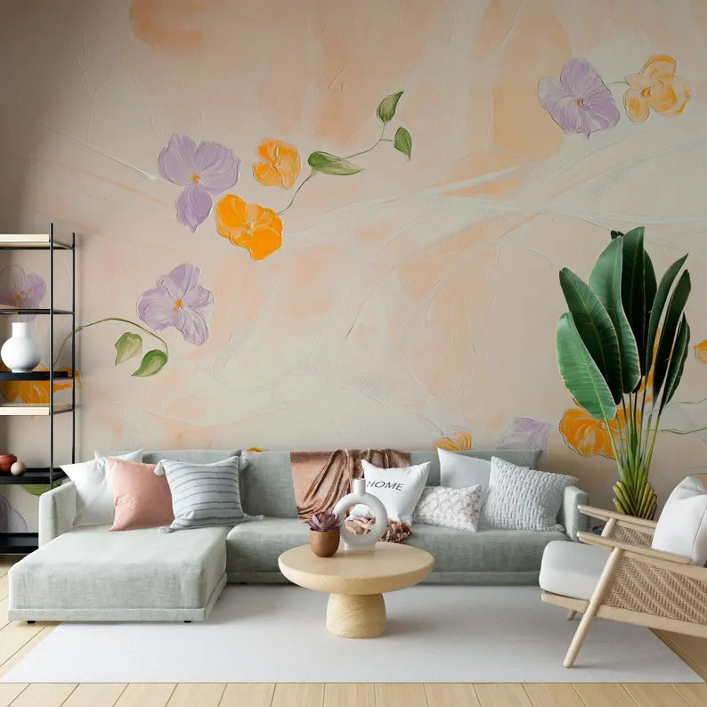Soft Pastel Petal Breeze, 192" L x 108" W