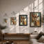 Giraffe in Geometry Modern - Framed Print-249781719-249781737