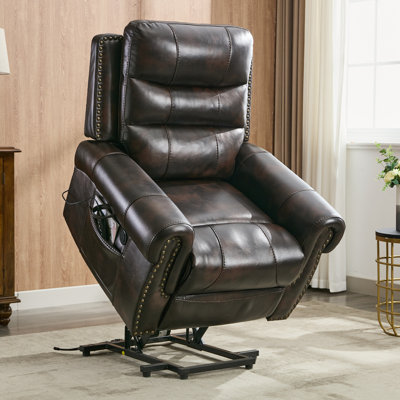 37.4" W Power Lift Recliner Chair For Elderly with Massage Heating & USB by Alcott Hill
