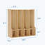 Casier de vestiaire de classe à 4 sections avec 4 casiers, organisateur de rangement pour casiers de garderie avec 8 crochets pour la maison, l'école et la maternelle-124006803