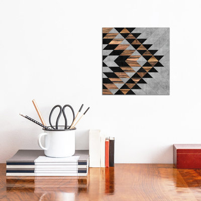 " Urban Tribal Pattern No.10 Aztec Concrete And Wood " by Zoltan Ratko