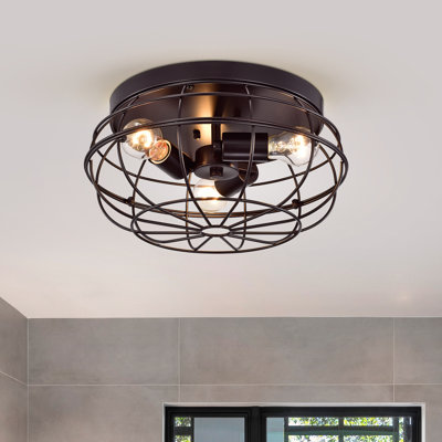 Plafonnier encastré 3 lumières 14 po