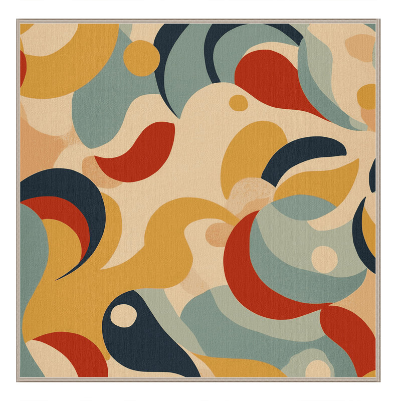 Tapis vintage rétro, Carré 7 pi