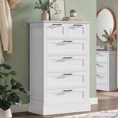 Commode H 47,2 po à 6 tiroirs, commode de rangement pour chambre à coucher