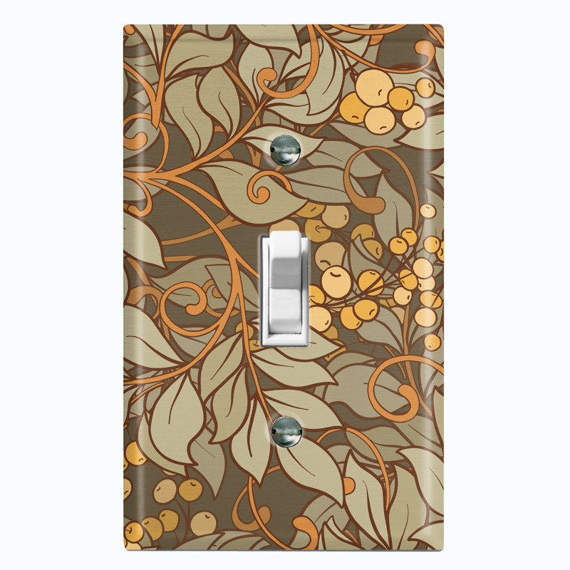 Copper Rust Patina Teal Print 1 - Gang Toggle Light Switch Standard Wall Plate