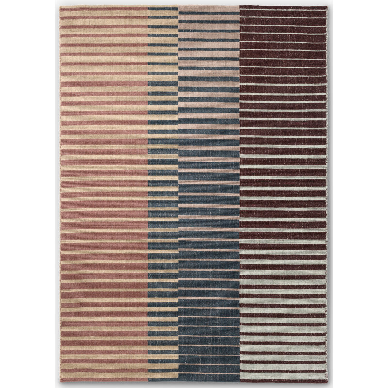 Artisan Wool Striped Area Rug in Dusk, Rectangle 6'7'' x 9'2''
