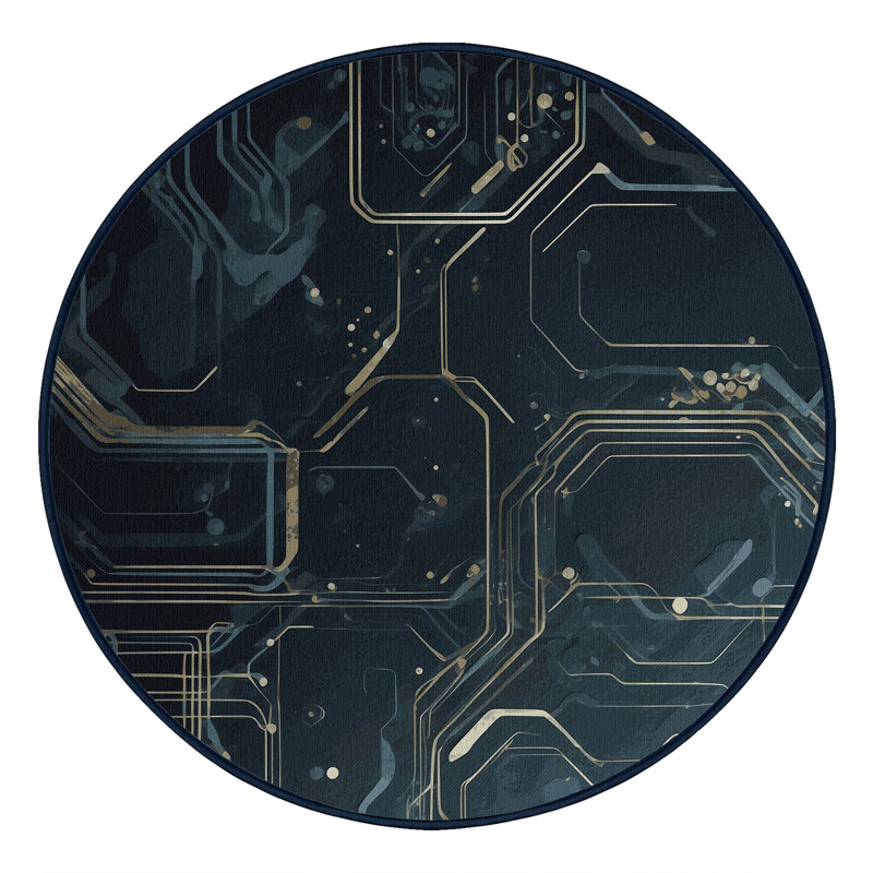Pulsar Flow Rug, Round 3'