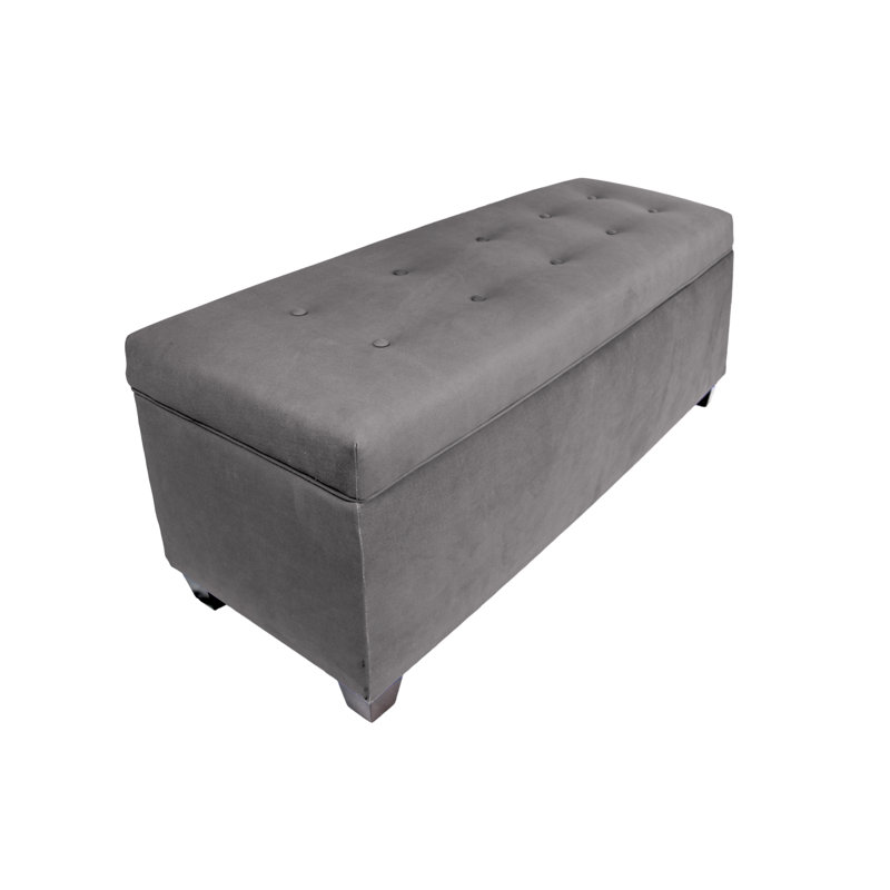 Heaney 18 Pair Shoe Storage Bench, Gray