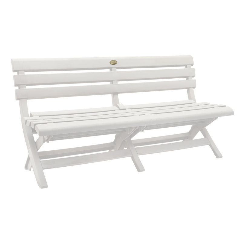 Banc de jardin en plastique Westport, Blanc
