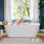 Baignoire de trempage autoportante en acrylique 59,8 "X 28,7"