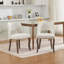 Ensemble de 2 chaises de salle à manger en bois, chaise de salle à manger rembourrée en tissu moderne, chaise de ferme pour salle à manger-715645619