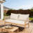 Outdoor Patio Acacia Wood Loveseat-1516913440