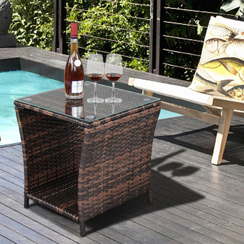 Table d'appoint Ariabella, Brun