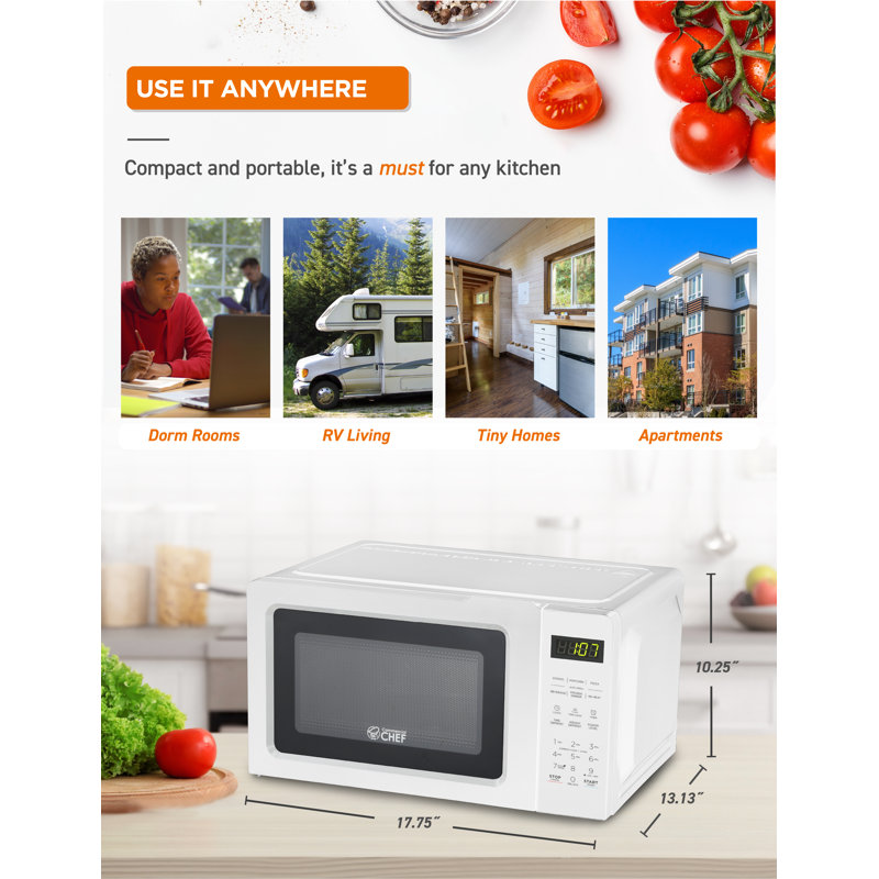 Four à micro-ondes de comptoir commercial CHM Series, 0,7 pied cube, blanc