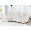 Canapé modulaire moelleux avec canapé-lit en velours crème-1726403776