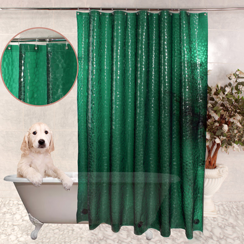 Doublure de rideau de douche PEVA Abstract, Vert foncé