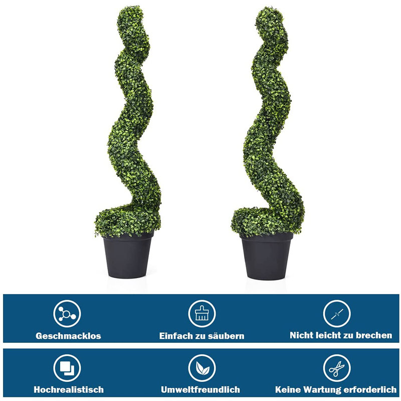 120cm Faux Moss Topiary in Pot