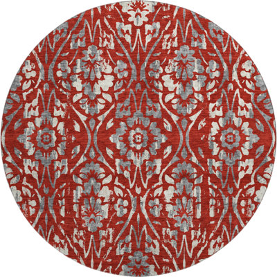 Premium Machine Washable Prisco Red Rug