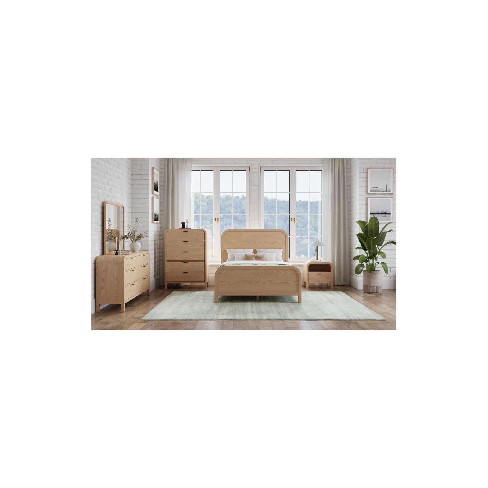 Essie 6 Drawer 68" W Dresser, Timber