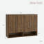 Armoire à chaussures moderne avec 4 portes, tablettes réglables et rangement ouvert-1316875284