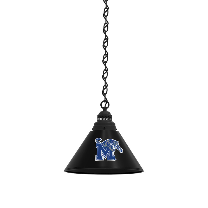 1 - Light Single Pendant, Black, Memphis Tigers