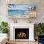 "Blue Coastal", art mural pour salon, plage, peinture sur mer, chambre à coucher, décoration murale, image sur l'océan, grande œuvre d'art, bureau à domicile, 48 po x 24 po