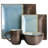 Gibson Elite Kaidence 16 Piece Square Stoneware Dinnerware Set In Bronze