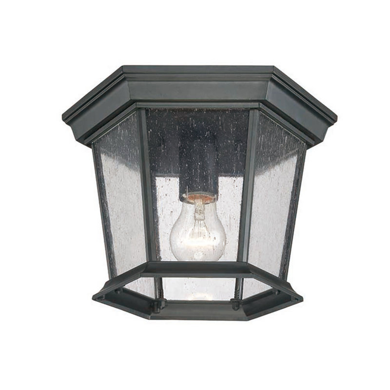 Plafonnier encastré géométrique 11" 1 lumières Grenville, Noir mat