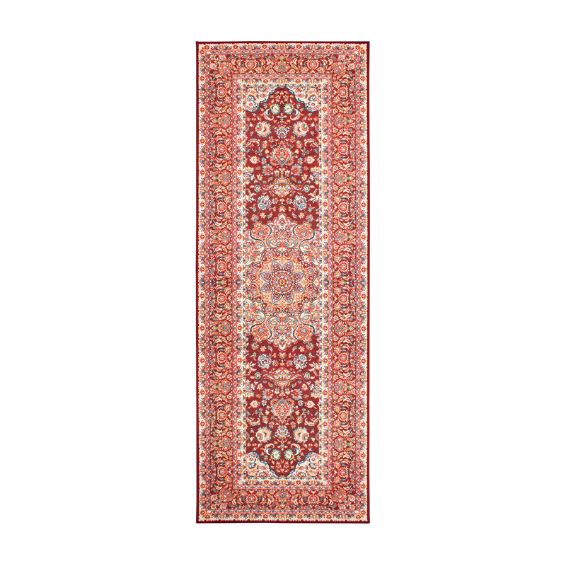 Tapis rubis à tissage plat Kenya Ruby, Tapis de couloir 2 pi 6 po x 7 pi