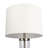 Luna Brushed Nickel Table Lamp With On/Off Switch Clear Glass Body  Metal Base