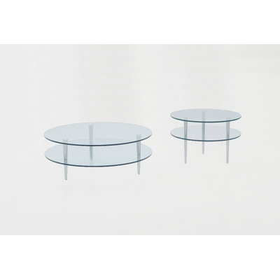 Ohanko 2 - Piece Glass Top Living Room Table Set