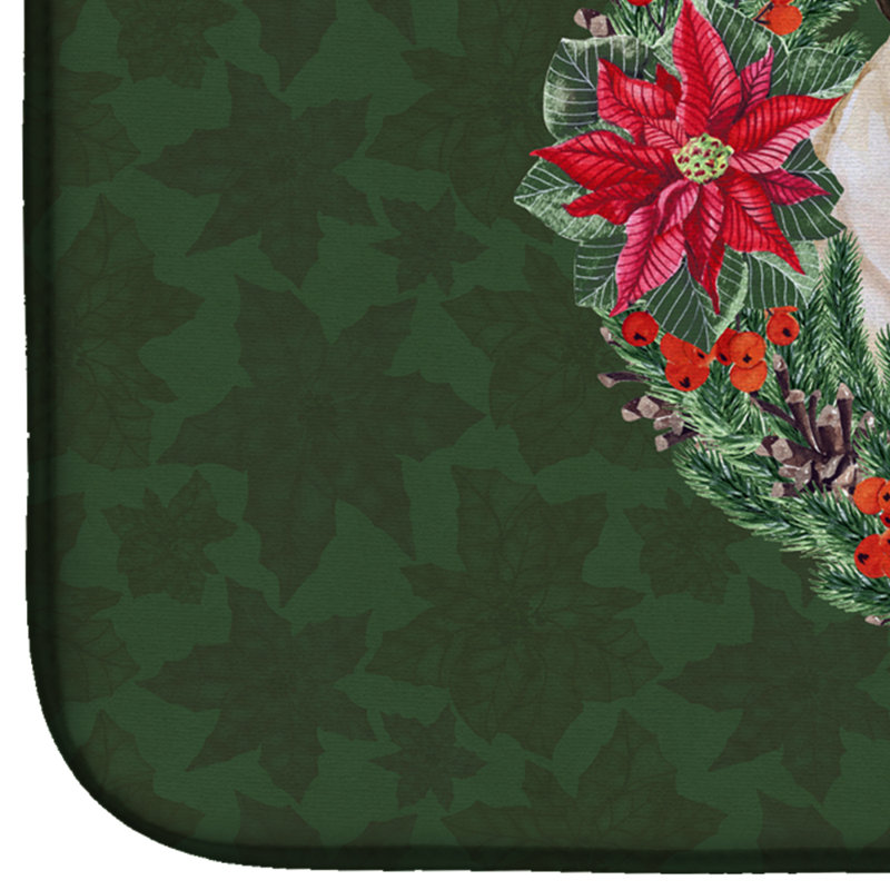 Tapis de séchage en couronne fauve carlin poinsetta