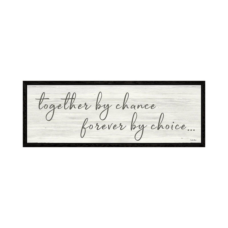 Together By Chance by Susie Boyer - Panoramic Print on Canvas, Black Floater Framed, 50.8cm H x 152.4cm W x 3.81cm D