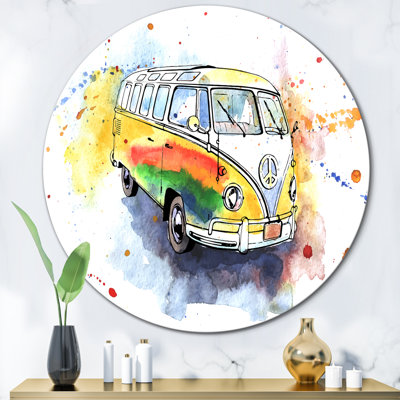 Retro Grungy Hippy Bus " Retro Grungy Hippy Bus " Painting