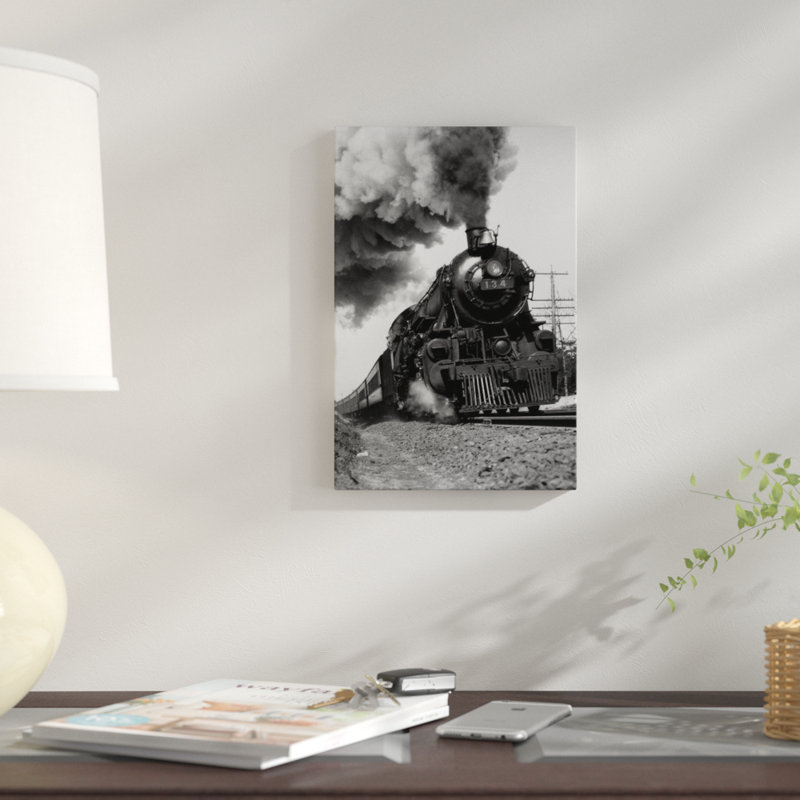 «1920s-1930s Steam Machine Pulling Passager Train Smoke Billowing From Exact Stack» par Vintage Images - reproduction de photo sur toile tendue