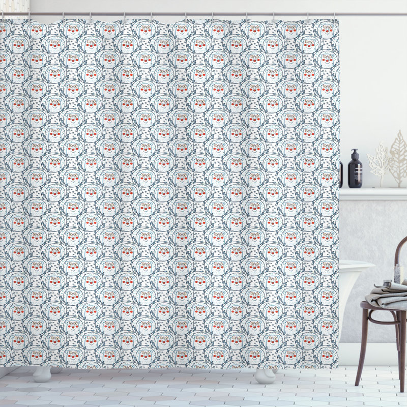 Shower Curtain with Hooks Included, 70" H x 69" W