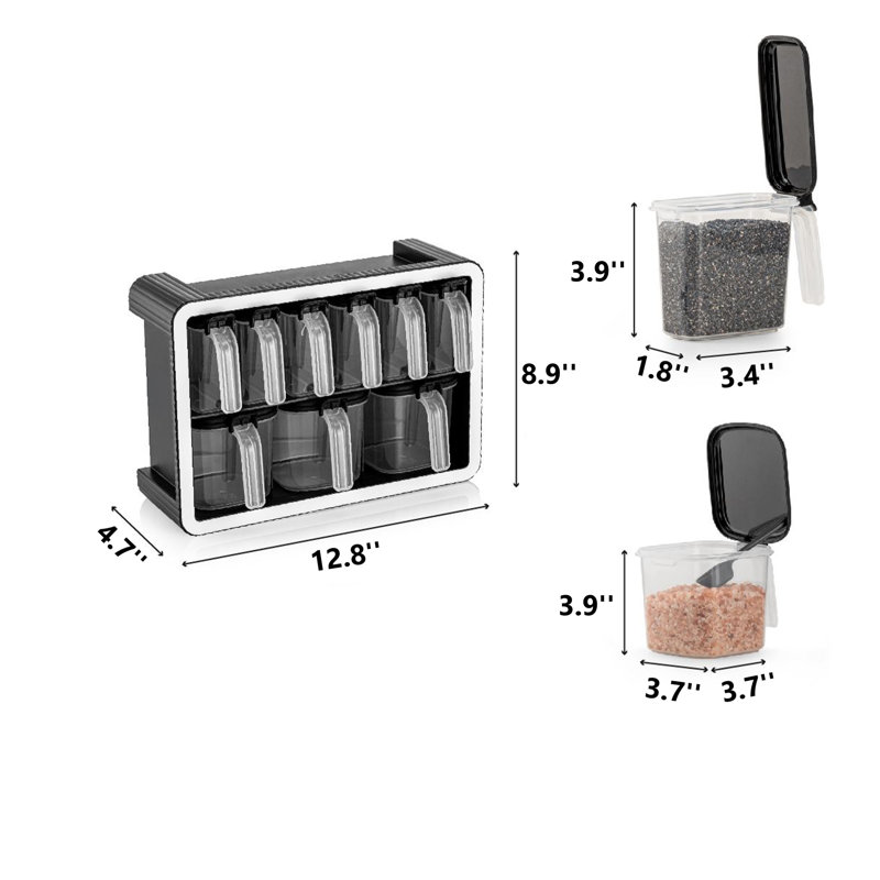 Ensemble de pots à épices 10 pièces