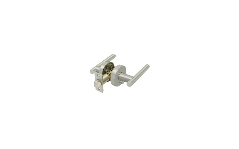 Deltana ZMLR2U10B-LH Mandeville Lever Privacy, Left Hand in Oil-rubbed Bronze, Brushed Nickel