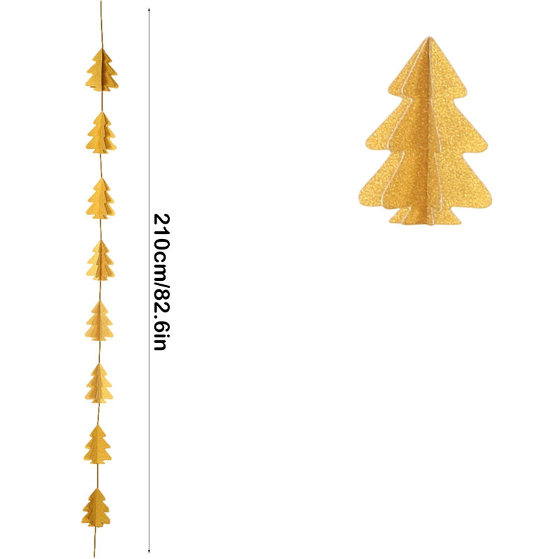 Christmas Decorations Mini String Pull Out Flags Hanging Banners Christmas Tree Decorations Indoor Scenes Shop Window Party Ornaments